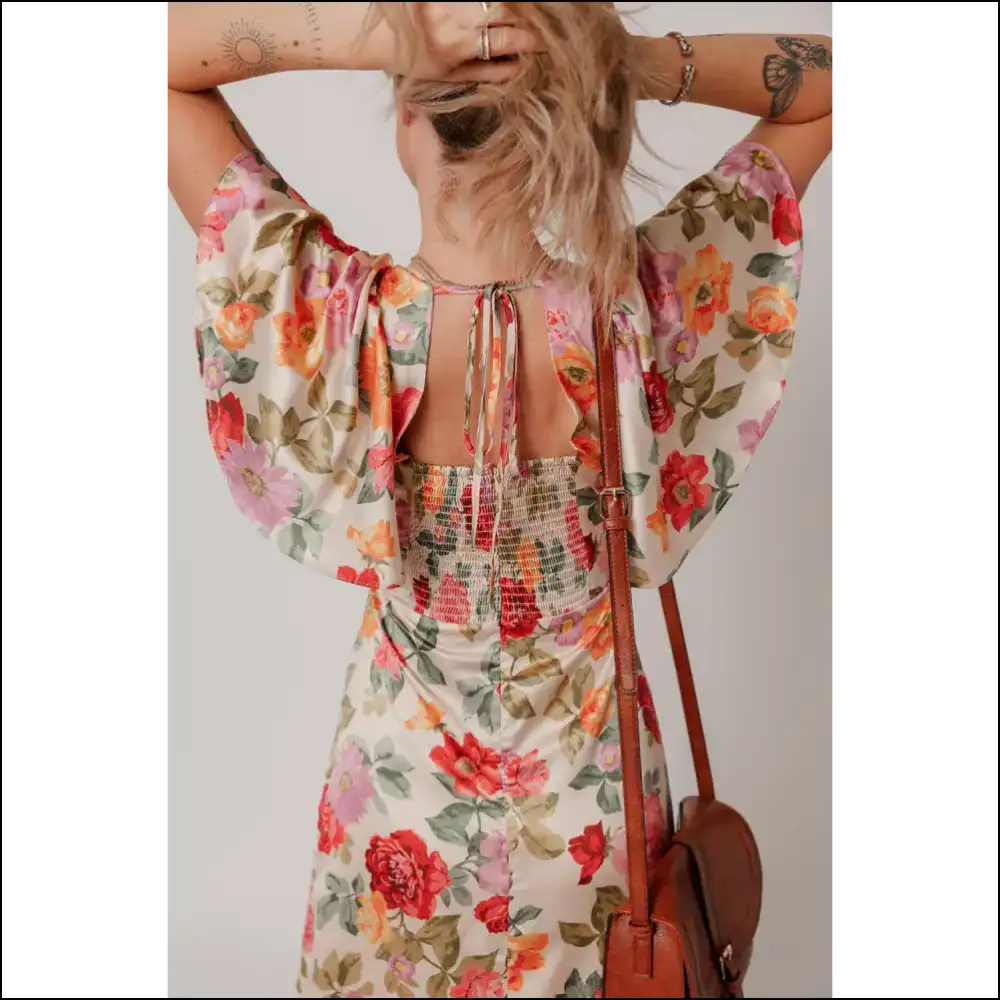 Floral v Neck Slit Maxi Dress: so Comfy Youll Live in It! Needful Things - Dresses on Sale Worldwide Shipping