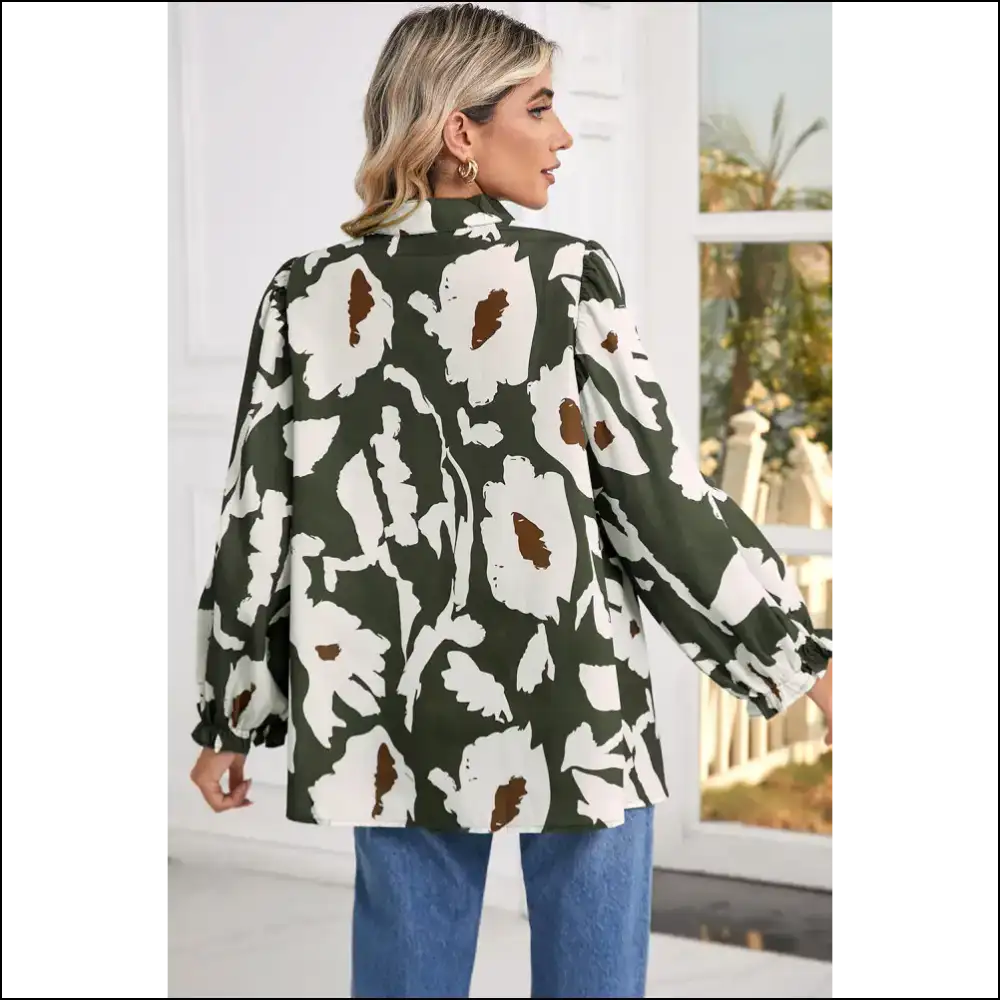 Flower Frill Neck: Groovy Baby! Needful Things Blouse 🌼 - Blouses on Sale Worldwide Shipping