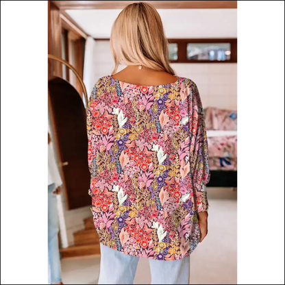 Flower Power Blouse Polyester Paradise - Blouses on Sale Worldwide Shipping