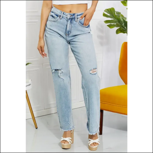 Fly your Way Back to the 90s with Flying Monkey Dad Jeans! 😎 - Light / 24 - Jeans on Sale Worldwide Shipping