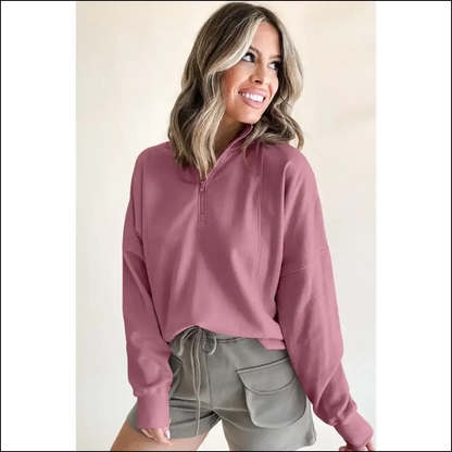 Fuchsia Zipper Collared: i Woke Up this! 💖 Needful Things - Sweatshirts & Hoodies on Sale Worldwide Shipping