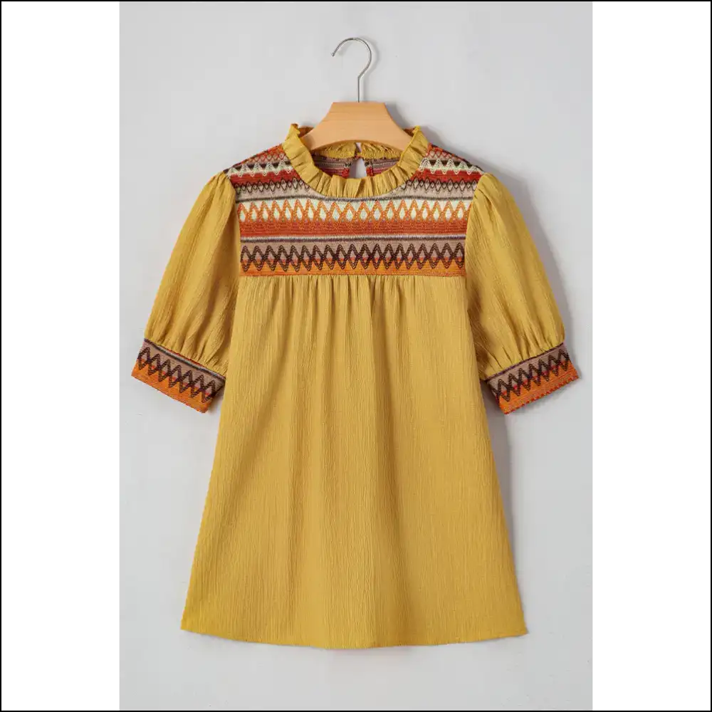 Geometric Puff Sleeve Blouse: so Chic It’s! 🤣 Needful Things - Blouses on Sale Worldwide Shipping
