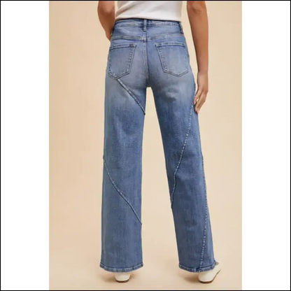 Get Chic with Annie Wear Decorative Seams: Jeans that Love the Dark Side! 😈👖 - on Sale Worldwide Shipping