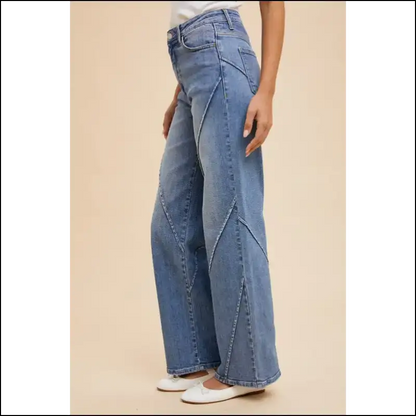 Get Chic with Annie Wear Decorative Seams: Jeans that Love the Dark Side! 😈👖 - on Sale Worldwide Shipping