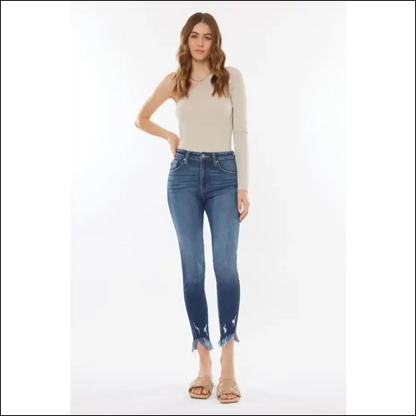Get Edgy with Kancan’s Raw Hem High Waist Jeans – Rebel in Style! 😎💥 - on Sale Worldwide Shipping