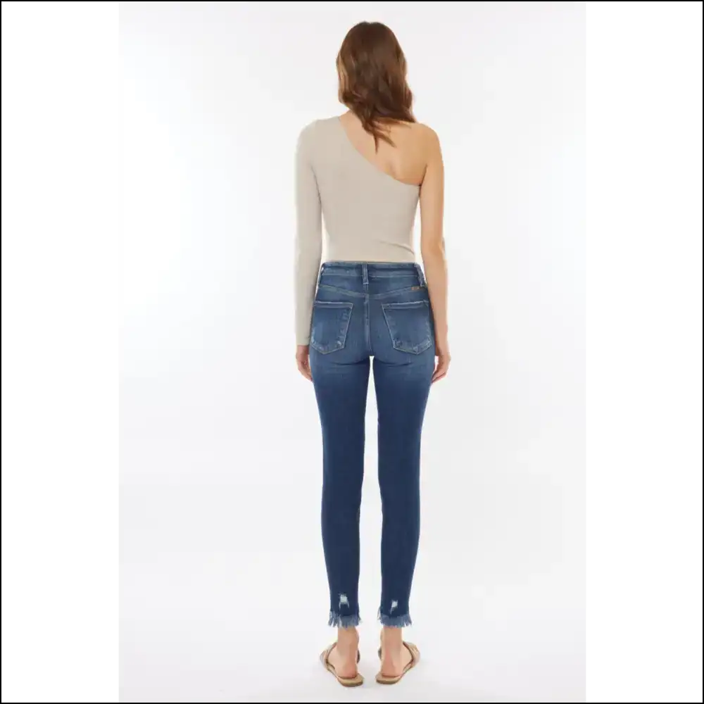 Get Edgy with Kancan’s Raw Hem High Waist Jeans – Rebel in Style! 😎💥 - on Sale Worldwide Shipping