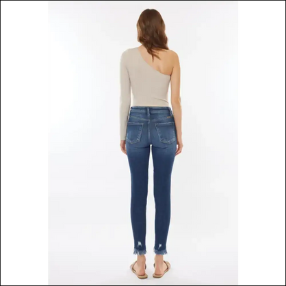 Get Edgy with Kancan’s Raw Hem High Waist Jeans – Rebel in Style! 😎💥 - on Sale Worldwide Shipping