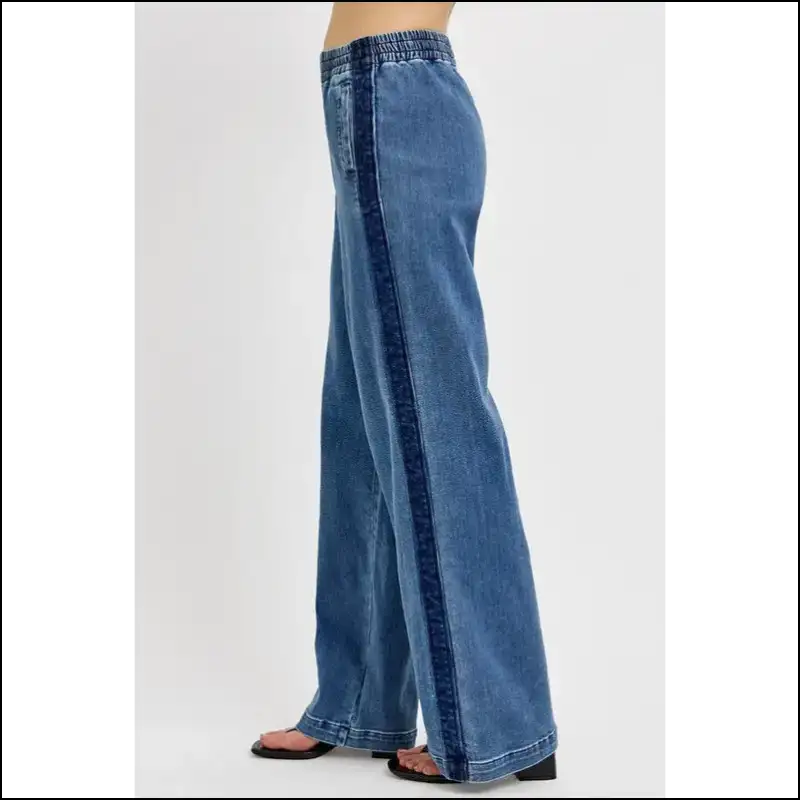 Get Ready to Live in Style: Elastic Waist Wide Leg Jeans at Needful Things! - on Sale Worldwide Shipping