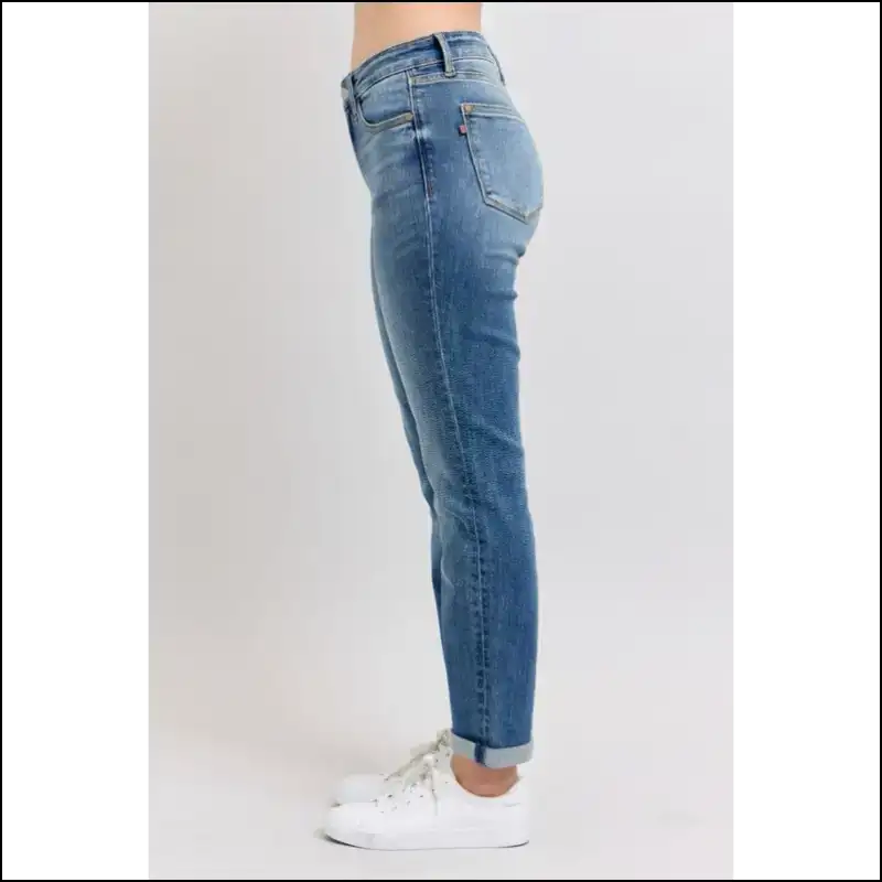 Get Ready to Revolutionize your Rear with Judy Blue’s Mid Rise Skinny Cuff! 😏👖✨ - Jeans on Sale Worldwide Shipping