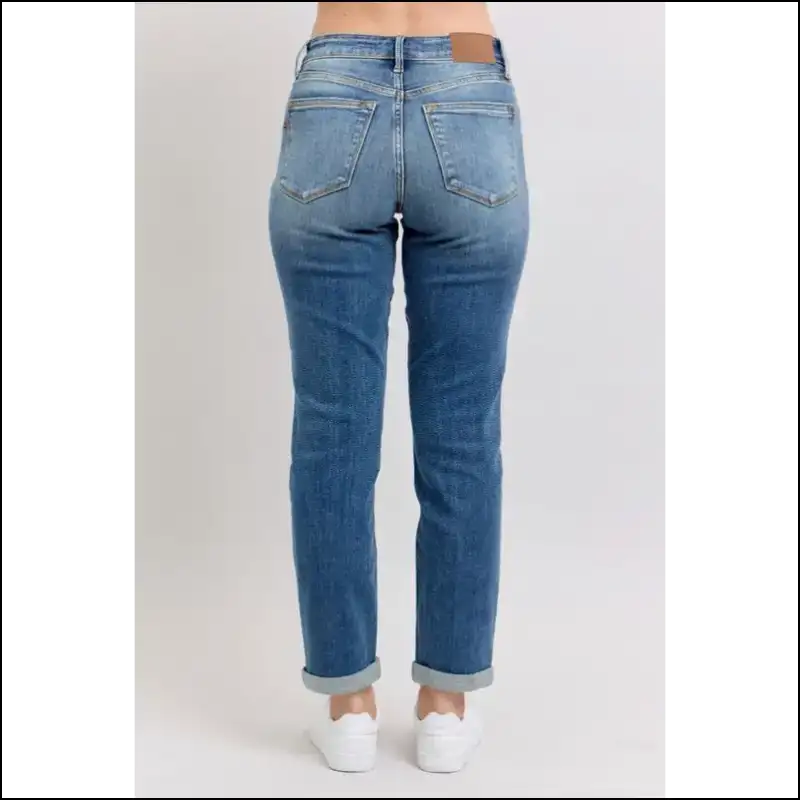 Get Ready to Revolutionize your Rear with Judy Blue’s Mid Rise Skinny Cuff! 😏👖✨ - Jeans on Sale Worldwide Shipping
