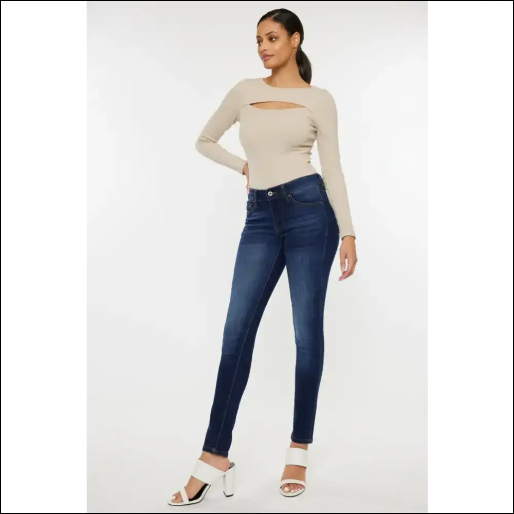 Get Ready to Slay in your New Besties: Kancan Mid Rise Gradient Skinny Jeans! 💃✨ - Jeans on Sale Worldwide Shipping