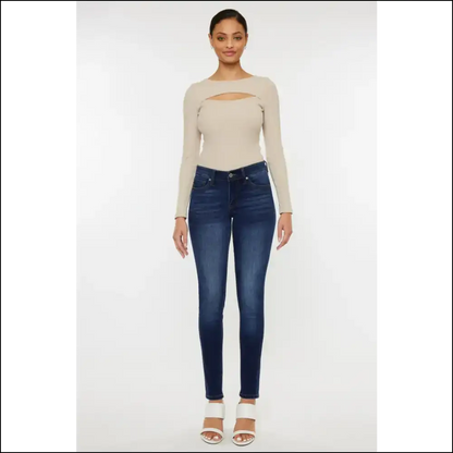 Get Ready to Slay in your New Besties: Kancan Mid Rise Gradient Skinny Jeans! 💃✨ - Jeans on Sale Worldwide Shipping