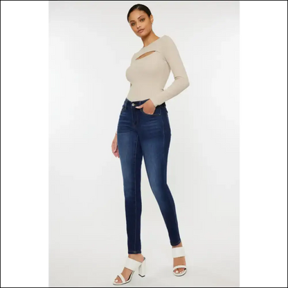 Get Ready to Slay in your New Besties: Kancan Mid Rise Gradient Skinny Jeans! 💃✨ - Jeans on Sale Worldwide Shipping