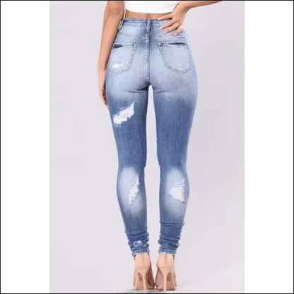 Get Ready to Slay in your Plus Size Distressed Skinny Jeans! 👖💥 - Jeans on Sale Worldwide Shipping