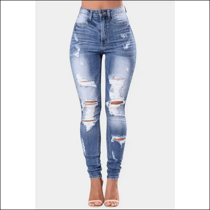 Get Ready to Slay in your Plus Size Distressed Skinny Jeans! 👖💥 - Jeans on Sale Worldwide Shipping
