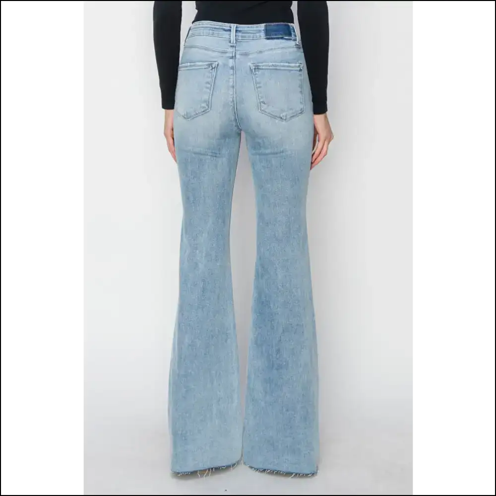 Get Ready to Turn Heads with Risen High Rise Raw Cut Hem Jeans! 💥👖 - Jeans on Sale Worldwide Shipping