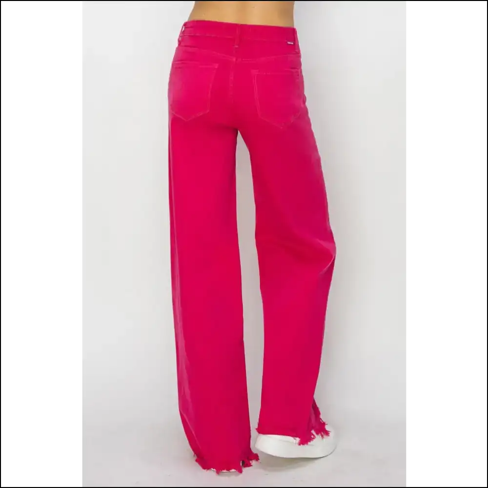 Get Risen High Rise Wide Leg Jeans: Comfort Style and Magic Awaits! 🎉👖 - Jeans on Sale Worldwide Shipping