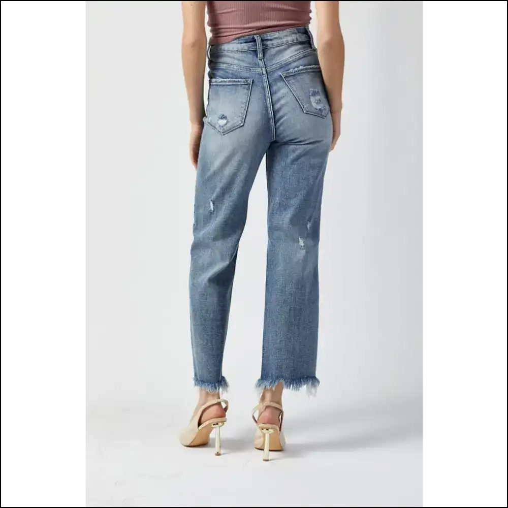 Get Risen High Waist Jeans: where Comfort Meets your Darkest Style Desires! 😊👖 - Jeans on Sale Worldwide Shipping