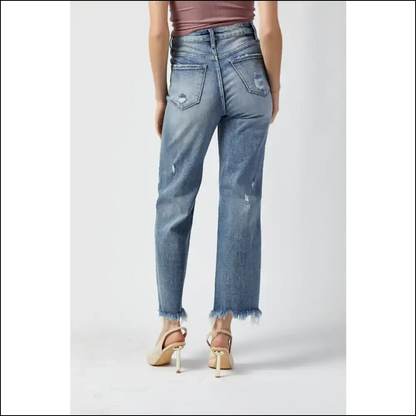 Get Risen High Waist Jeans: where Comfort Meets your Darkest Style Desires! 😊👖 - Jeans on Sale Worldwide Shipping