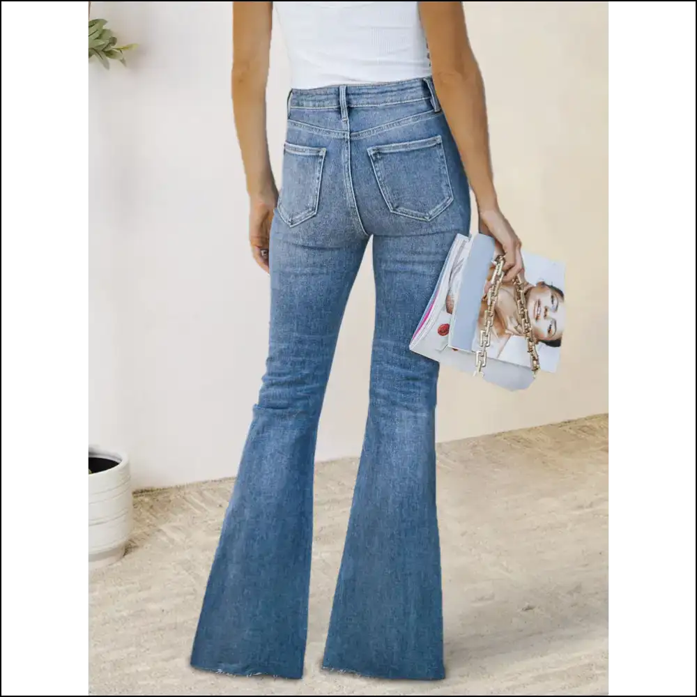 Get Slit Bootcut Jeans: where Elegance Meets your Inner Comedian 😂✨ - Jeans on Sale Worldwide Shipping