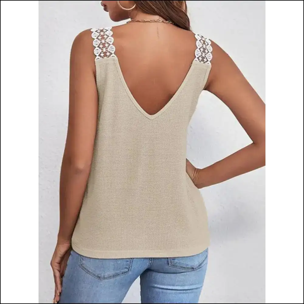 Get your Head-turning Look with Needful Things’ Slightly Stretchy V-neck Tank! 💁‍♀️ - Tank Tops on Sale Worldwide Shipping