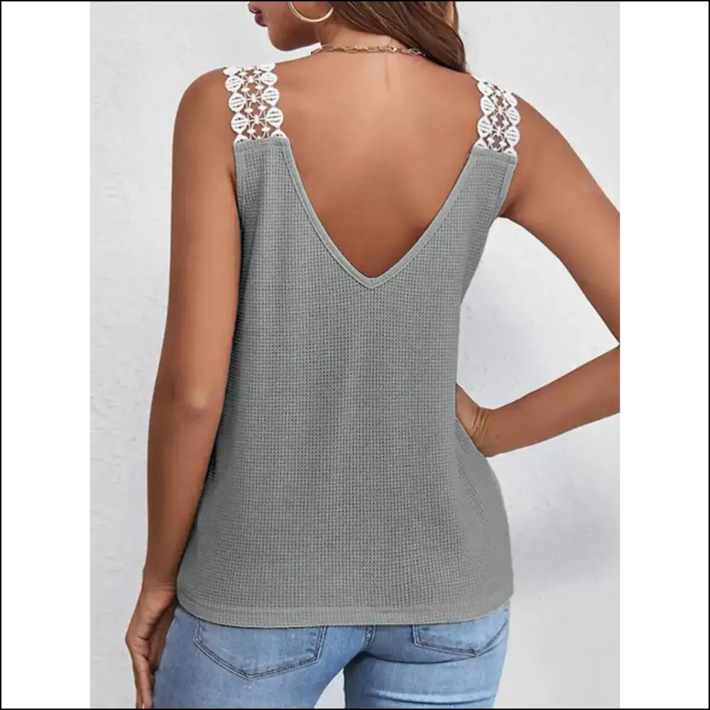 Get your Head-turning Look with Needful Things’ Slightly Stretchy V-neck Tank! 💁‍♀️ - Tank Tops on Sale Worldwide Shipping