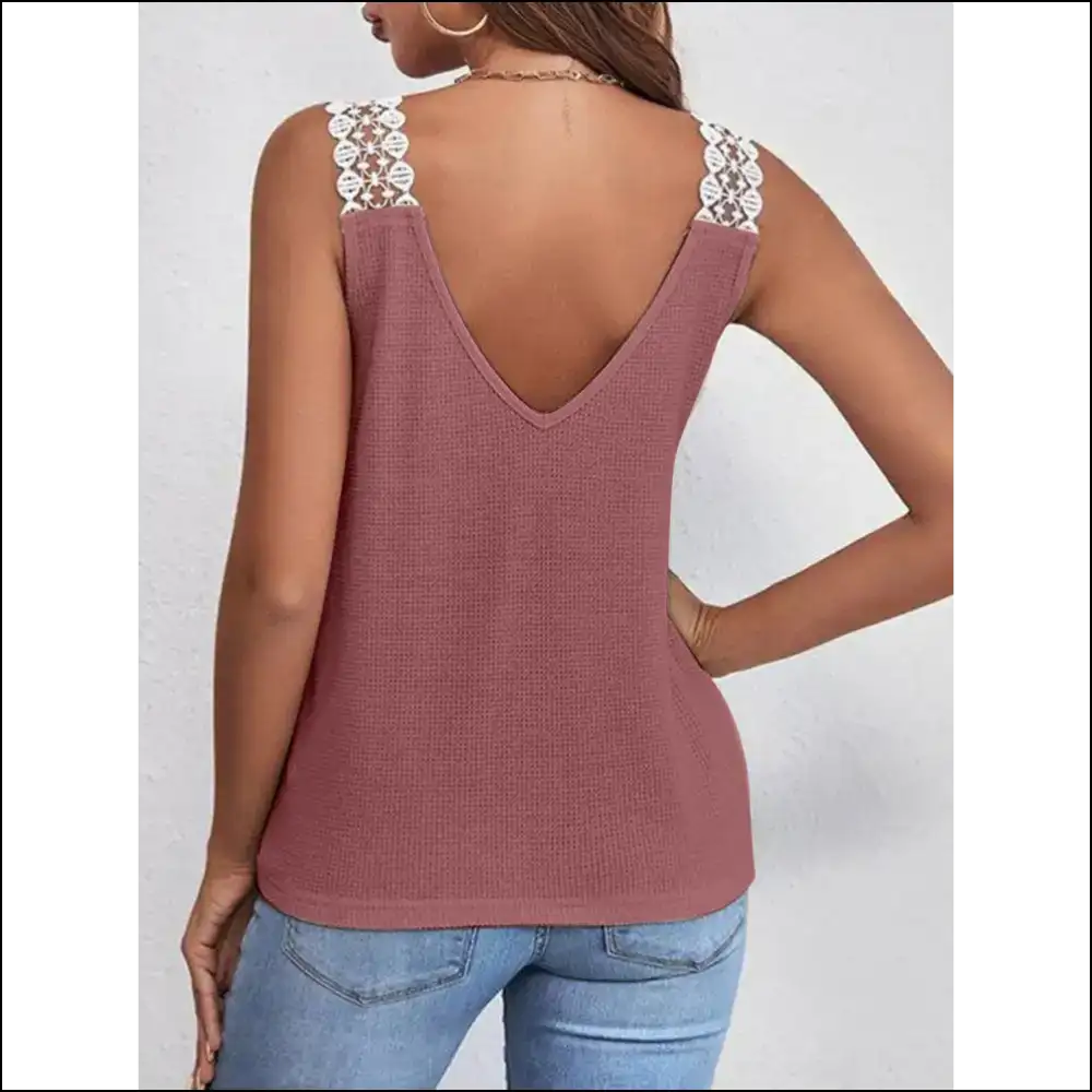 Get your Head-turning Look with Needful Things’ Slightly Stretchy V-neck Tank! 💁‍♀️ - Tank Tops on Sale Worldwide Shipping