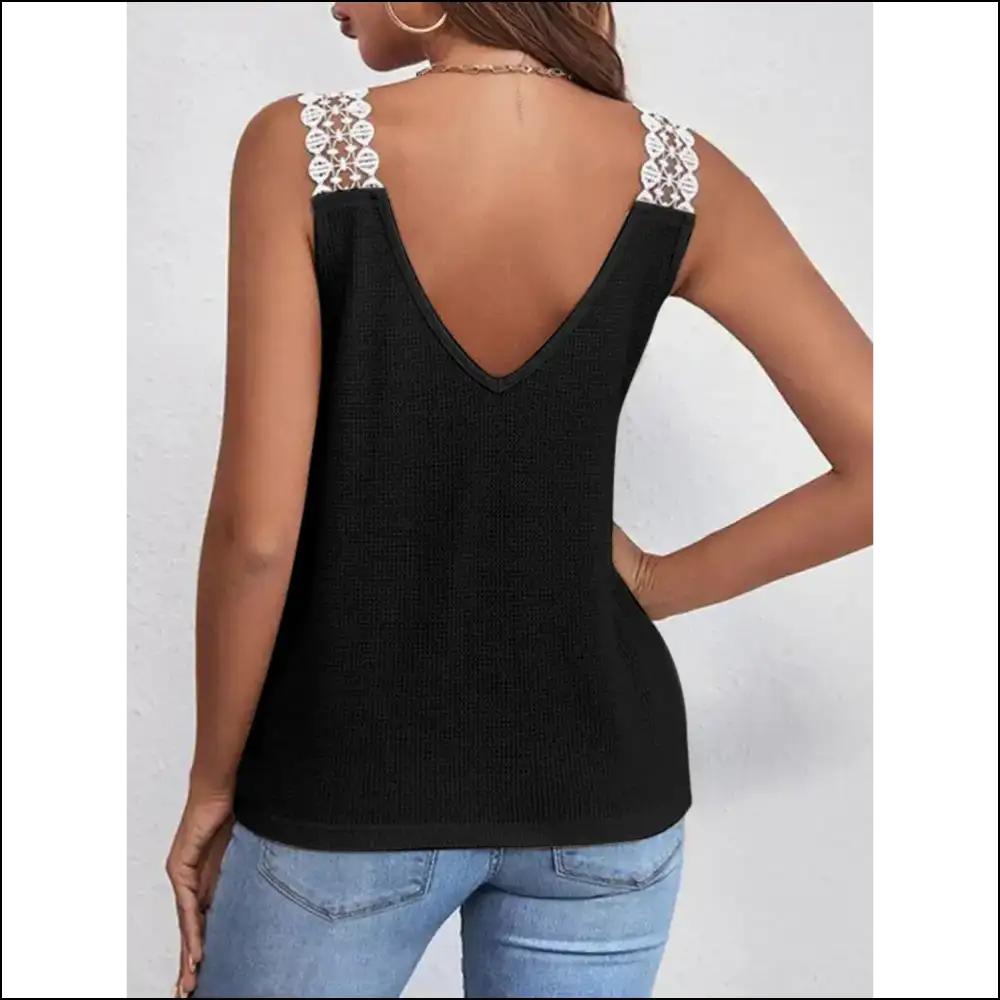 Get your Head-turning Look with Needful Things’ Slightly Stretchy V-neck Tank! 💁‍♀️ - Tank Tops on Sale Worldwide Shipping