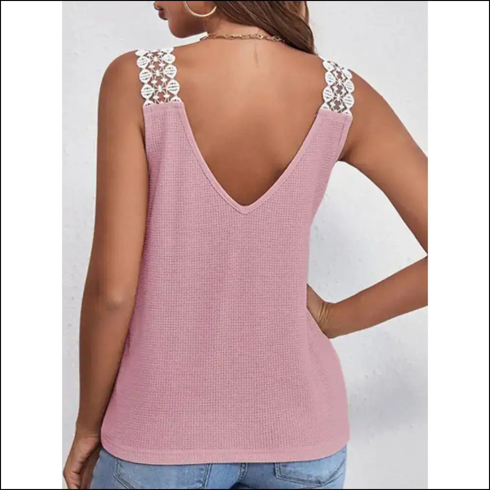 Get your Head-turning Look with Needful Things’ Slightly Stretchy V-neck Tank! 💁‍♀️ - Tank Tops on Sale Worldwide Shipping