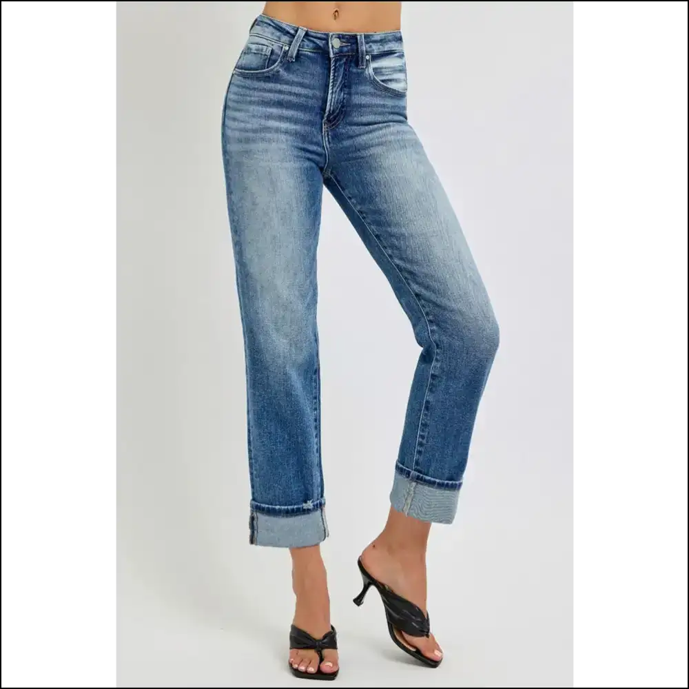 Get your High Rise Crop Jeans and Roll Up for Unforgettable Style 😂👖 - on Sale Worldwide Shipping