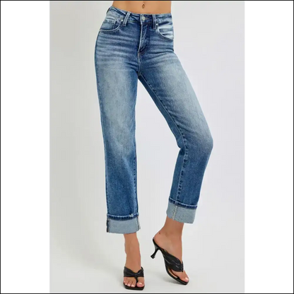 Get your High Rise Crop Jeans and Roll Up for Unforgettable Style 😂👖 - on Sale Worldwide Shipping