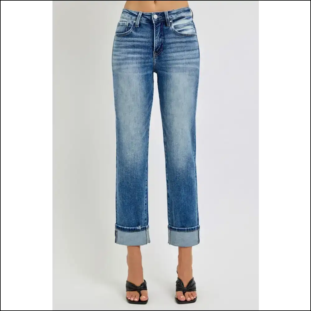 Get your High Rise Crop Jeans and Roll Up for Unforgettable Style 😂👖 - on Sale Worldwide Shipping
