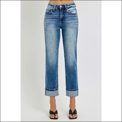 Get your High Rise Crop Jeans and Roll Up for Unforgettable Style 😂👖 - on Sale Worldwide Shipping