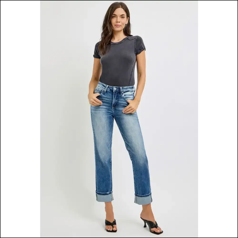 Get your High Rise Crop Jeans and Roll Up for Unforgettable Style 😂👖 - on Sale Worldwide Shipping