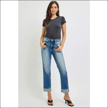 Get your High Rise Crop Jeans and Roll Up for Unforgettable Style 😂👖 - on Sale Worldwide Shipping