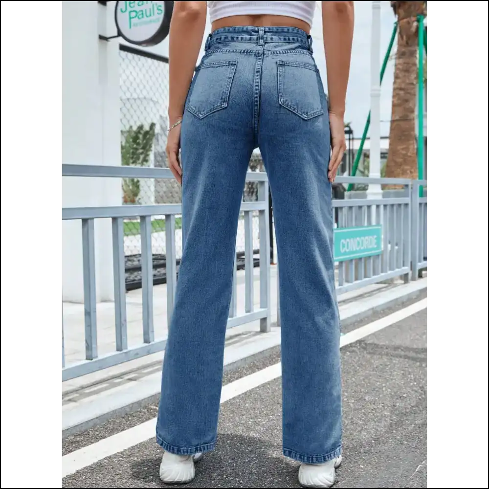 Get your Slit Together: High Waist Jeans for Unapologetic Fashionistas! 😂✨ - on Sale Worldwide Shipping