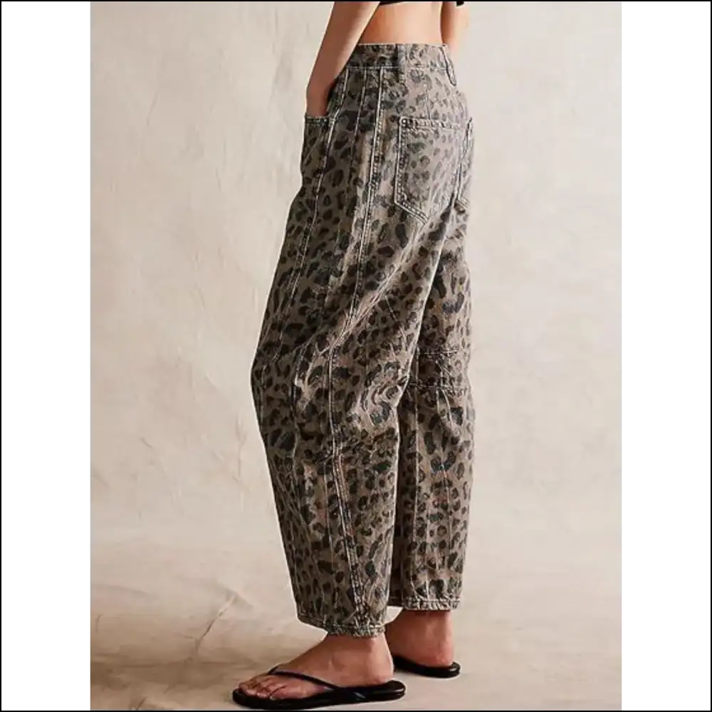 Go Wild: Needful Things Leopard Wide Leg Jeans for the Bold and Comfy 🐆 - on Sale Worldwide Shipping
