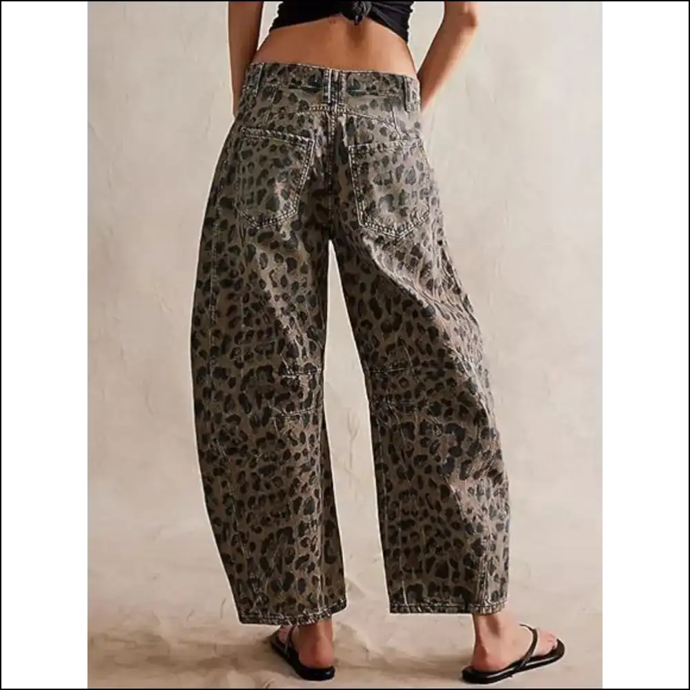 Go Wild: Needful Things Leopard Wide Leg Jeans for the Bold and Comfy 🐆 - on Sale Worldwide Shipping