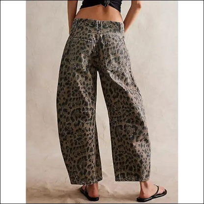Go Wild: Needful Things Leopard Wide Leg Jeans for the Bold and Comfy 🐆 - on Sale Worldwide Shipping