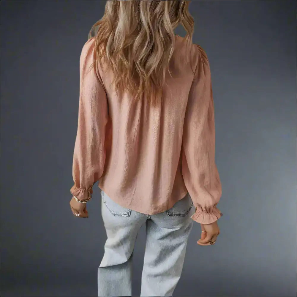 Gossamer Pink Floral Crinkle Blouse: Finally a Reason to Adult 🌸😂 - Blouses on Sale Worldwide Shipping