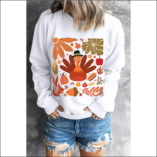 Graphic Round Neck Magic: where Cozy Meets Fashionista Vibes at Needful Things ✨ - White / 2xl - Sweatshirts & Hoodies on Sale Worldwide