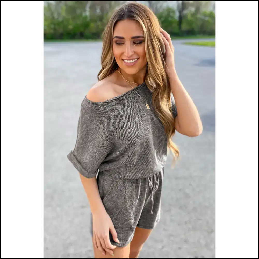 Gray Area Glam: the Chic Casual Romper that Says 😜 Needful Things - Rompers Jumpsuits & on Sale Worldwide Shipping