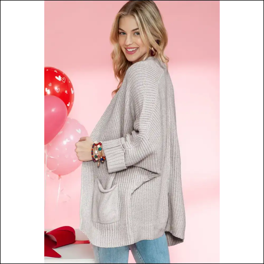 Gray Batwing Sleeve Cardigan: so Cozy Youll Ghost your Plans 👻 - Cardigans on Sale Worldwide Shipping