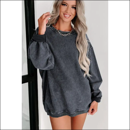 Gray Ribbed Knit: so Cozy It’s Practically Illegal! from Needful Things 😈 - Sweatshirts & Hoodies on Sale Worldwide Shipping