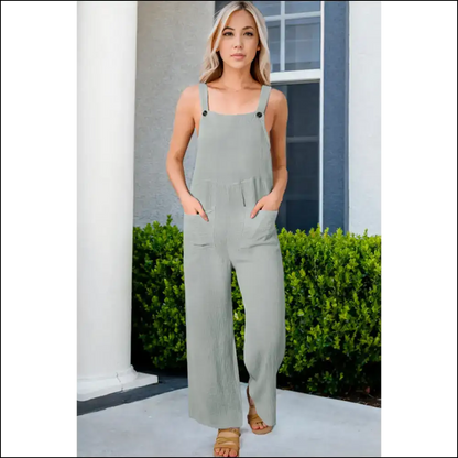 Gray Textured Wide Leg Jumpsuit: Adulting (and Stylish!) 😜 Needful Things - Jumpsuits & Rompers on Sale Worldwide Shipping