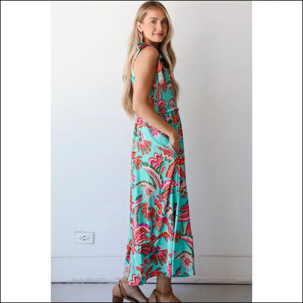 Green Abstract Print Maxi Dress: Dressed to Kill (your Ex’s Vibe) Needful Things - Dresses on Sale Worldwide Shipping