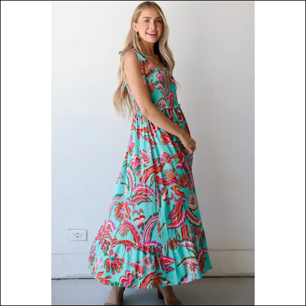 Green Abstract Print Maxi Dress: Dressed to Kill (your Ex’s Vibe) Needful Things - Dresses on Sale Worldwide Shipping