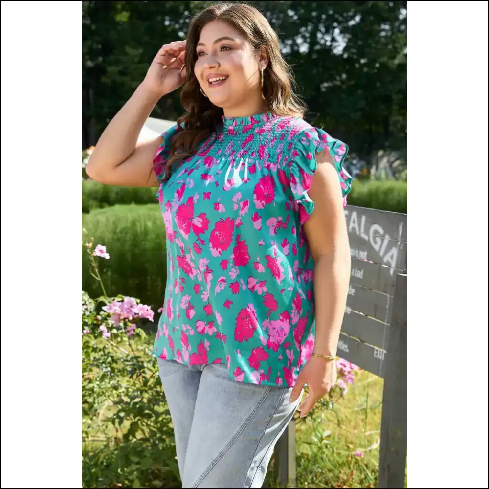 Green Abstract Print: so Bold It’s Practically Illegal 💚 - Plus Size Tops on Sale Worldwide Shipping