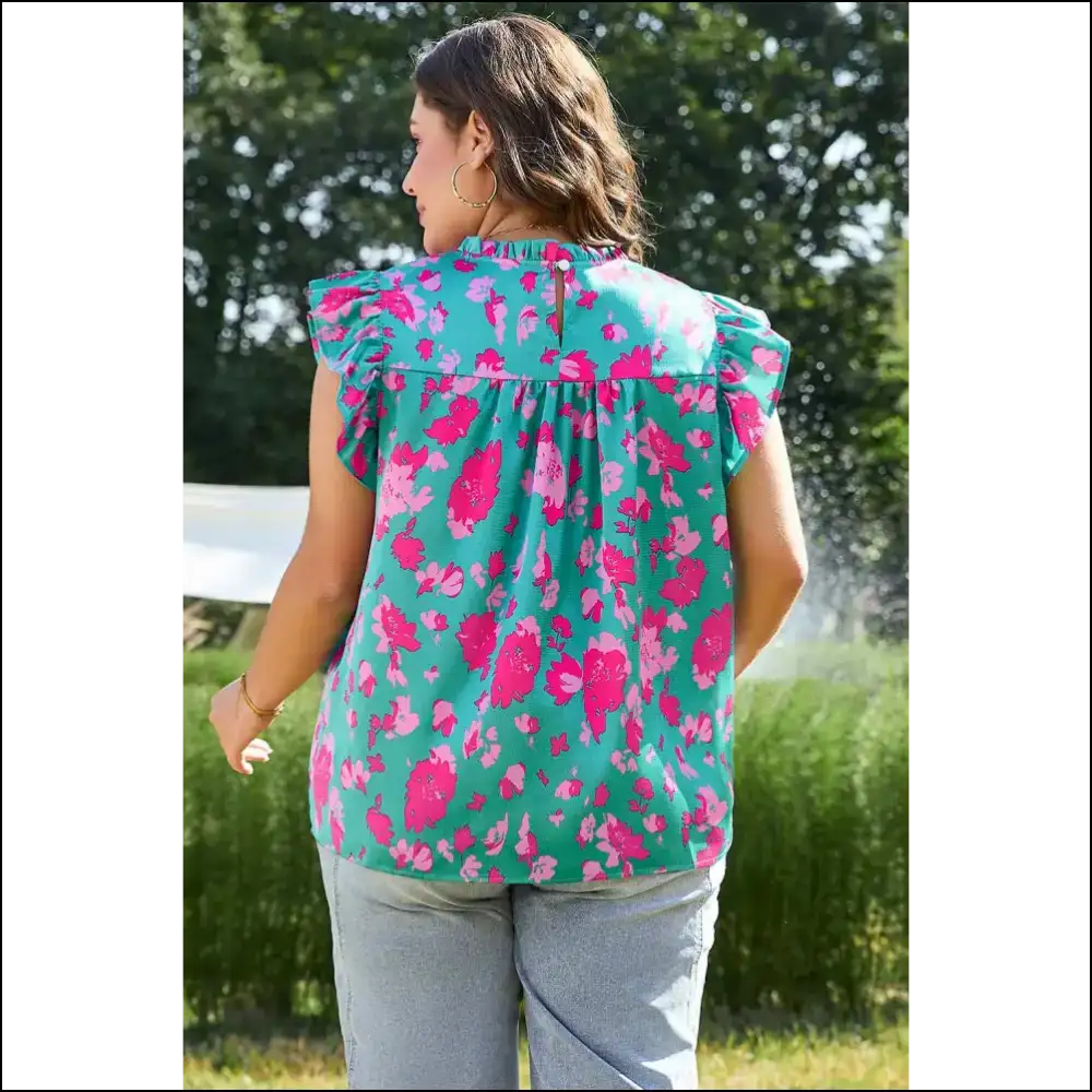 Green Abstract Print: so Bold It’s Practically Illegal 💚 - Plus Size Tops on Sale Worldwide Shipping