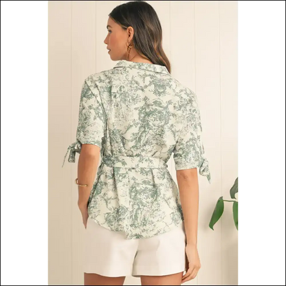 Green Boho Abstract: Shirt so Good It’s Practically Therapy ✨ Needful Things - Blouses on Sale Worldwide Shipping